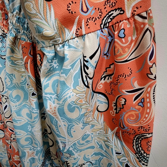 Bohemian | MultiColor | Stretchy Loose Fitting | Casual Maxi Dress - Picture 6 of 11